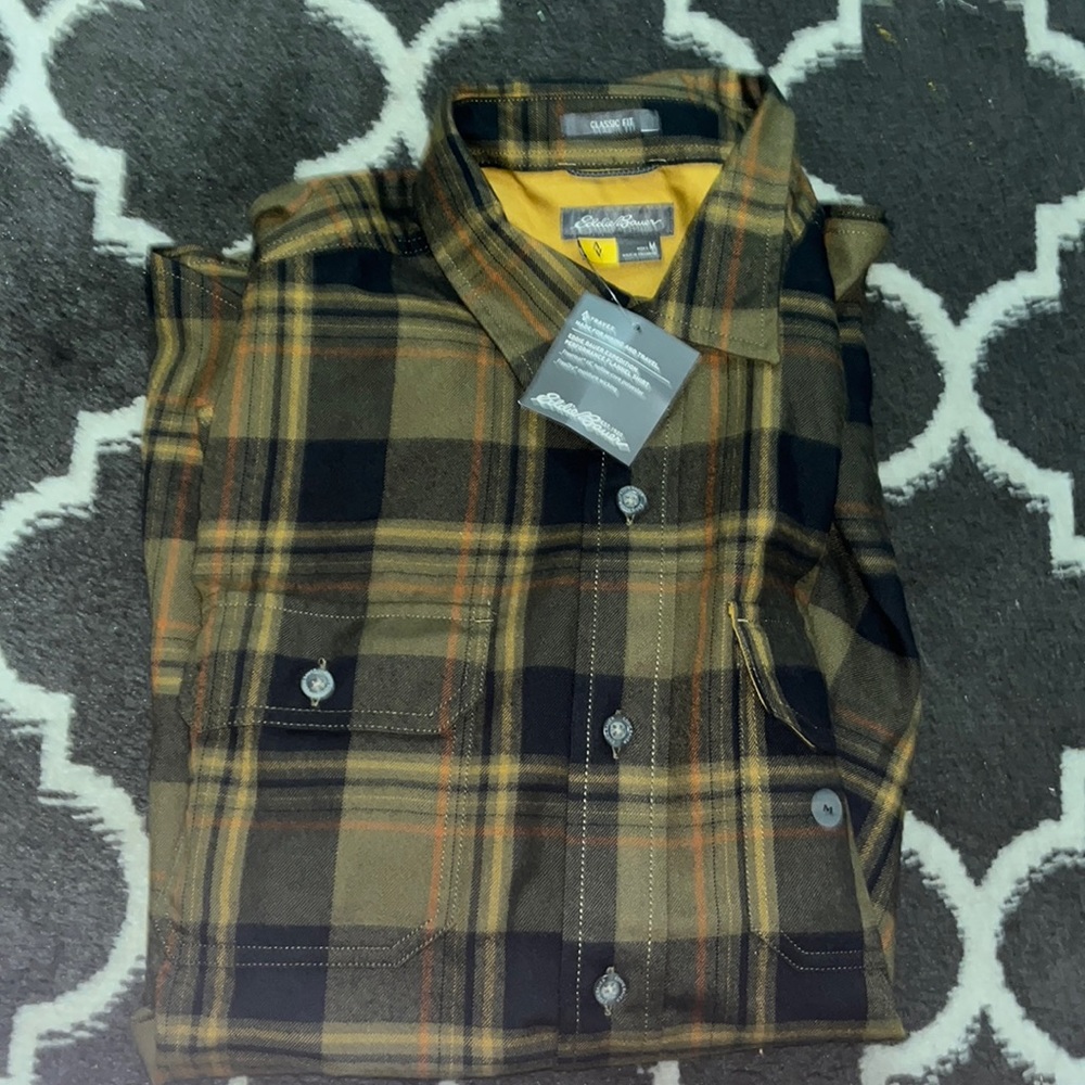 New Mens Eddie Bauer Flannel Short